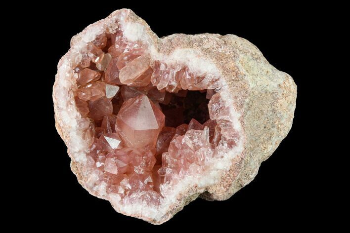 Sparkly, Pink Amethyst Geode Half - Argentina #170150
